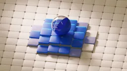 Abstract Sphere on Tiles