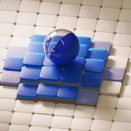 Abstract Sphere on Tiles