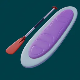SUP board and oar