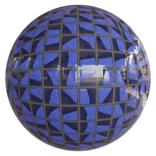High-gloss wet tile PBR texture for 3D floors with ultra-realistic 4K resolution, ideal for Blender and other 3D apps.
