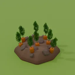 Low Poly Carrot Plot