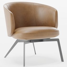 Bice armchair brown leather