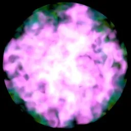 Procedural Etheric Gas Nebula Cloud PBR material for Blender 3D, versatile single-node configuration for FX.