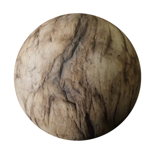 Detailed light brown tree bark PBR texture for 3D modeling and rendering in Blender.