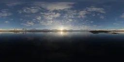 Golden Sunset Sky Mountain Landscape