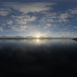 Golden Sunset Sky Mountain Landscape