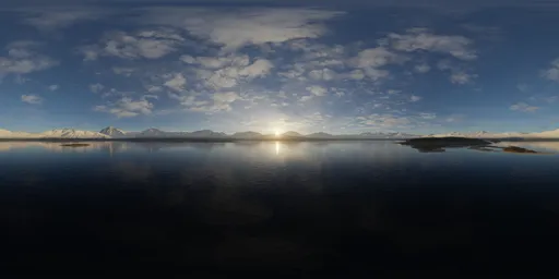 Golden Sunset Sky Mountain Landscape