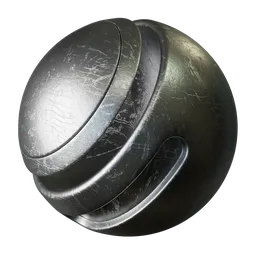 Realistic PBR scratched metal texture for 3D modeling in Blender and other software.