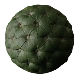 Sofa cusion rough leather green