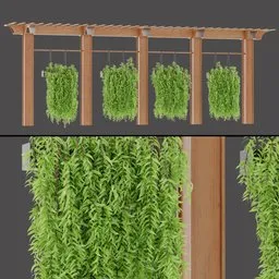 Realistic Vine Trellis Set