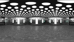 Futuristic Dotted Ceiling Hall HDRI