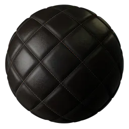 Leather Black Diamond Quilted Stitch