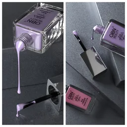 Nail paint liquid drop mockup