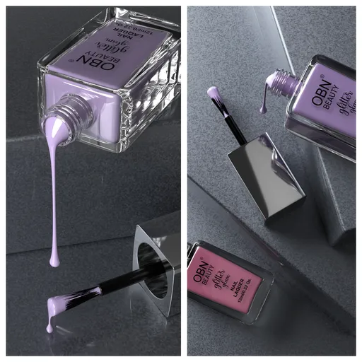 Nail paint liquid drop mockup