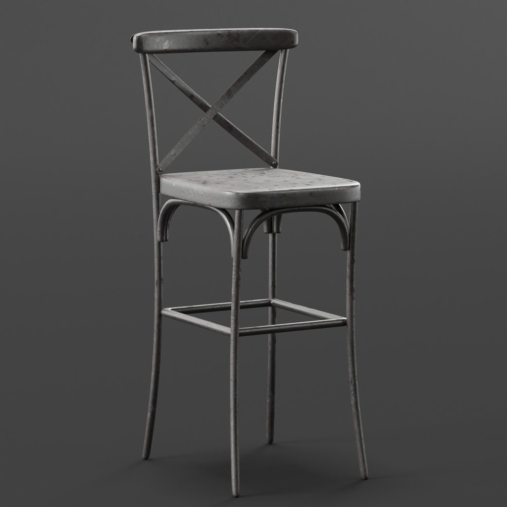 BlenderKit Download the Industrial Style Bar Stool model