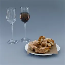 Set of cookies and wine