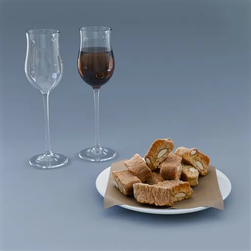 Set of cookies and wine