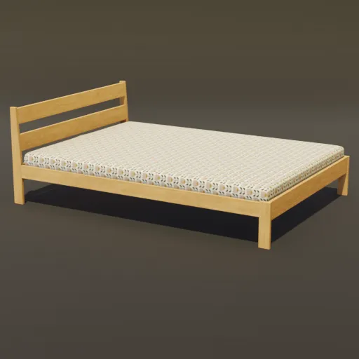 Queen Size Minimalistic Bed