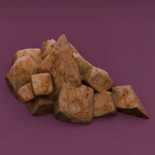 Stylized rock cluster