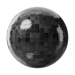 Black Tiles Zellige Squares