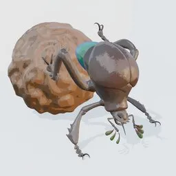 Beetle-like Creature rigged