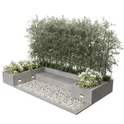 Modern Garden Bench Planter