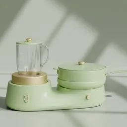 Stove with Cooking Pot and Jug