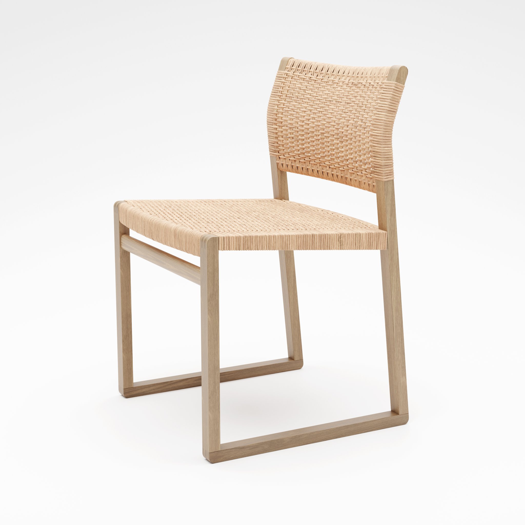 Fredericia BM61 Cane Wicker Chair | Sitting Chairs models | BlenderKit