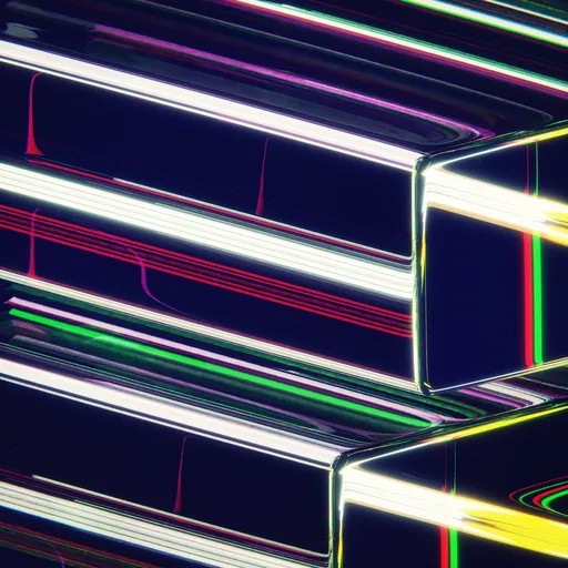 Dispersed Glass Lines Abstract Scene