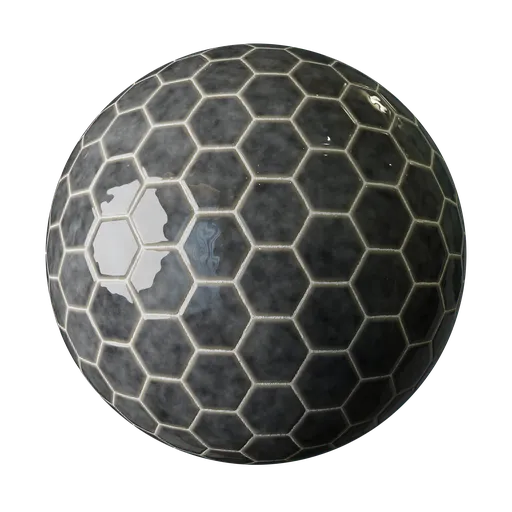Hex Tile 100mm Charcoal