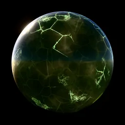 Green Crystal With Sparks