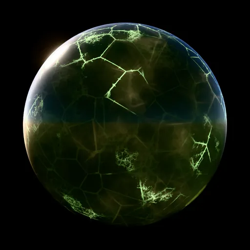 Green Crystal With Sparks