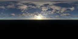 Cloudy Sunset Sky HDRI