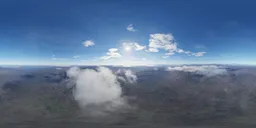 Sunny Day Aerial Mountain Landscape