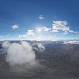 Sunny Day Aerial Mountain Landscape