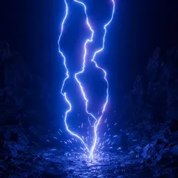 Lightning Strike with Sparks
