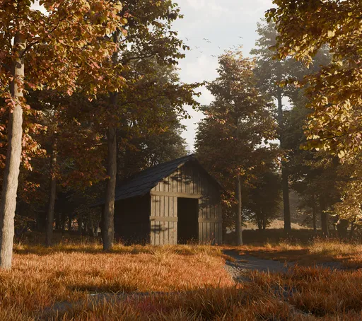 Autumn Forest Cabin
