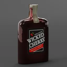 Wicked Cherry Liquor Bottle