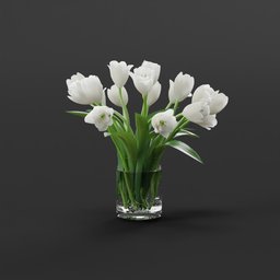Tulips in glass