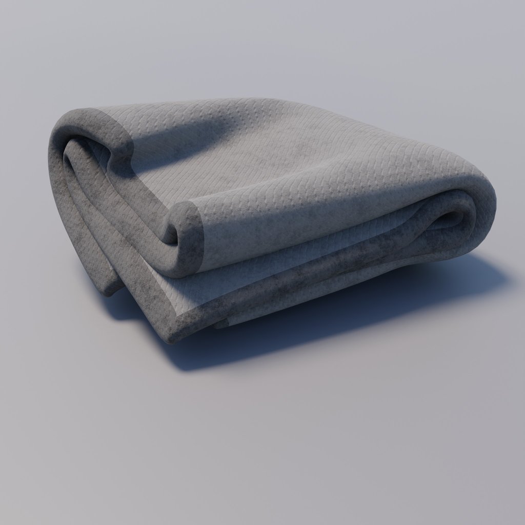 Folded Blanket or Towel Blankets models BlenderKit