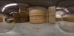 Detailed interior view of stacked lumber in industrial wood storage facility for realistic scene lighting.