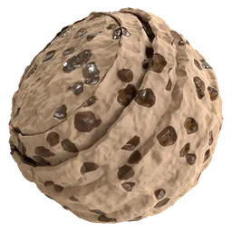 Highly realistic Blender 3D procedural cookie material with detailed golden-brown texture and rich chocolate chips.