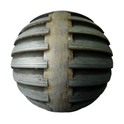 High-resolution 2K PBR wooden vent material for texturing in Blender 3D and other 3D applications.