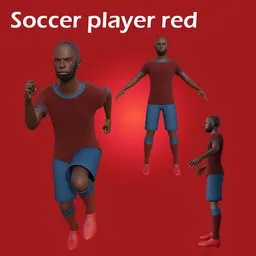 Soccer player red