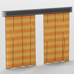 Curtain Bathroom - Cartoon Style