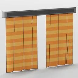 Curtain Bathroom - Cartoon Style