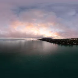 Aerial Dramatic Sunrise Coast