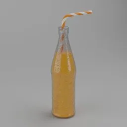 Soda Bottle with Straw