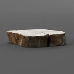 Realistic 3D wooden log model with detailed textures and materials, compatible with Blender.