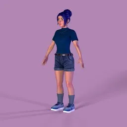 Stylized Girl Character